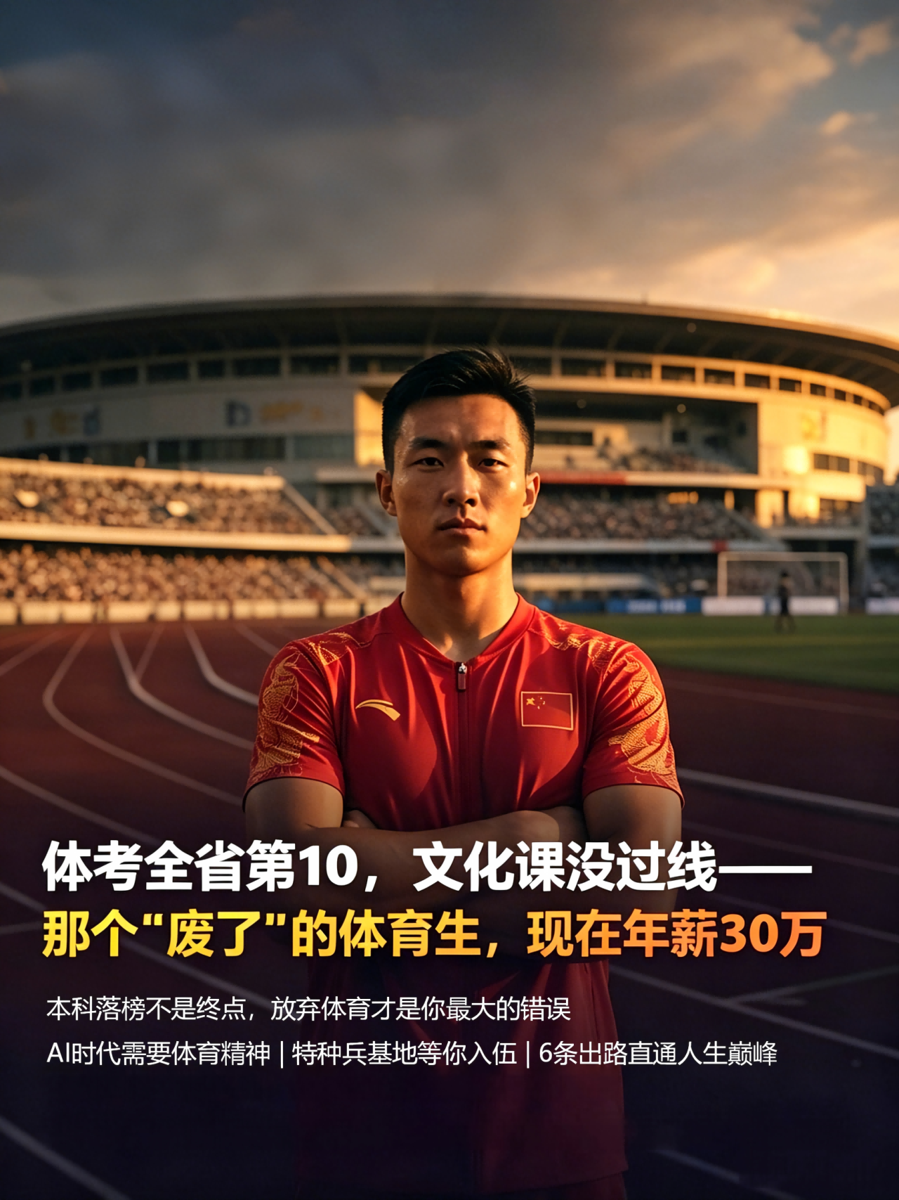 体考全省第10，文化课没过线——那个"废了"的体育生，现在年薪30万！